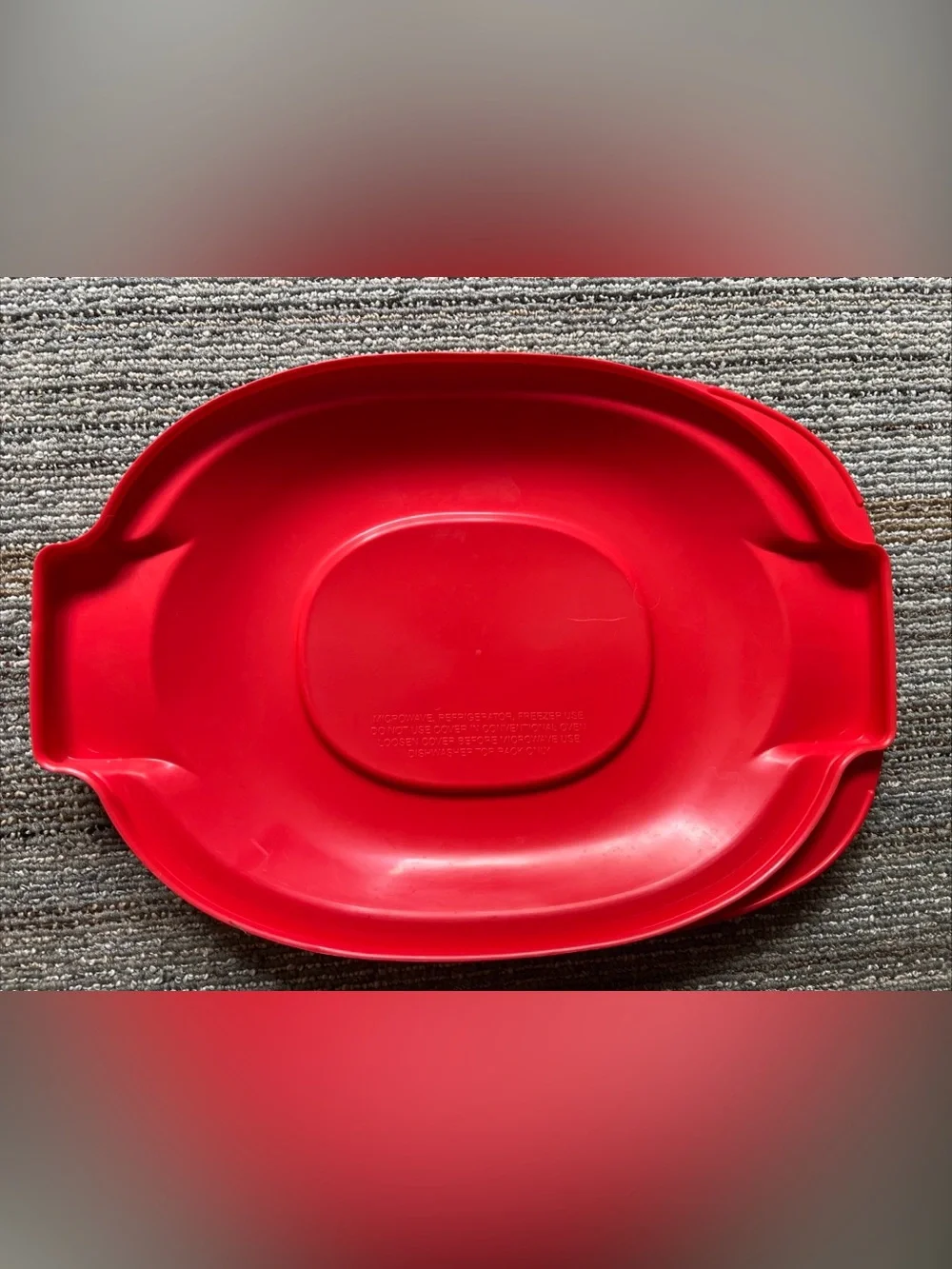 Pyrex 702-PC Red Plastic Oval Replacement Storage Lid